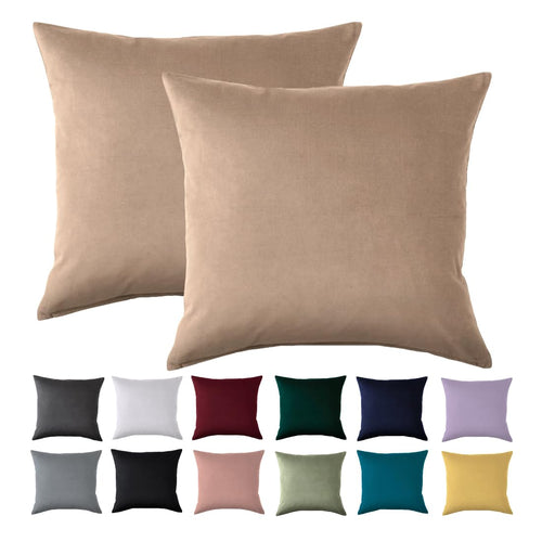 Beqnat Kissenbezug 40x40 2er Set, Anthrazit, 100% Mikrofaser