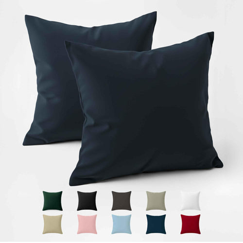 Kissenbezug 40x40 Baumwolle Renforcé (2er-Set) - Rosa - Dicht gewebt mit 57 Fäden/cm² - 40x40cm Kissenbezug - Oeko Tex Zertifiziert - Dreamzie