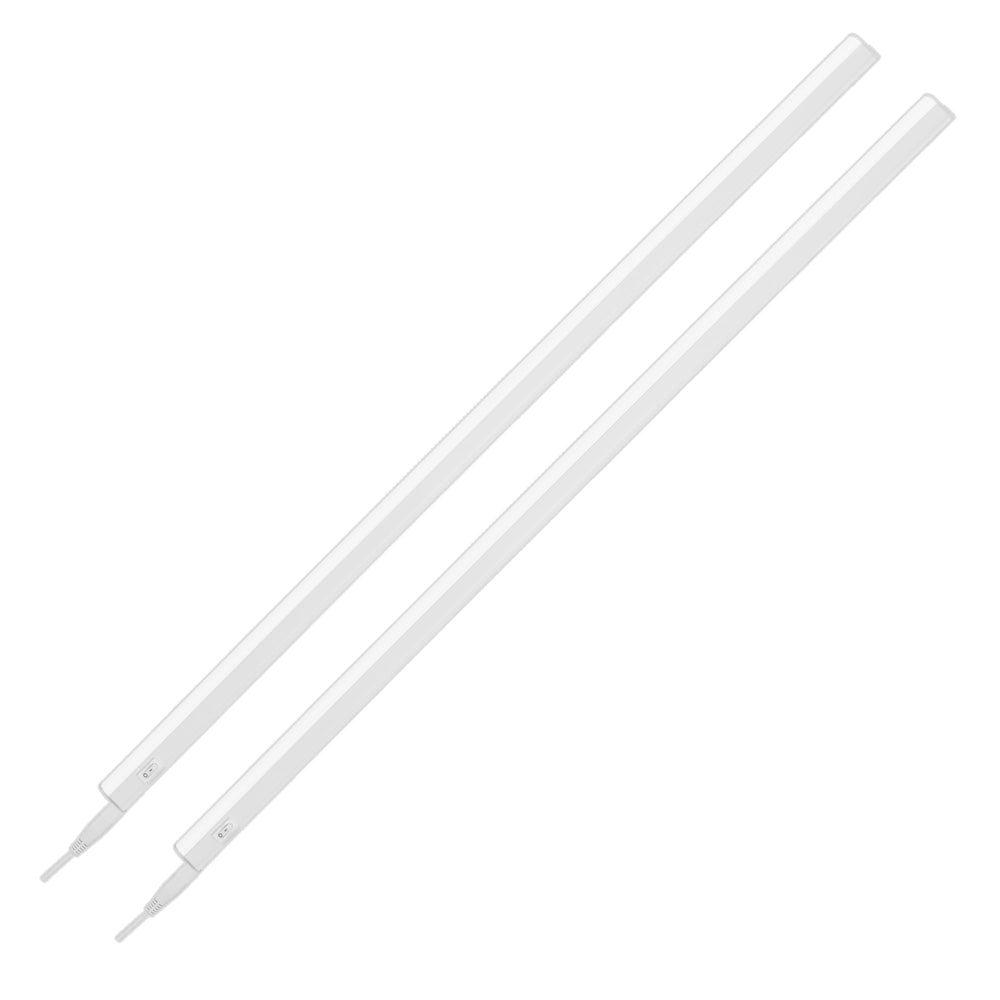 BRILONER - LED Leiste mit Ein/Aus-Schalter, neutralweiße Lichtfarbe, inkl. Steckerkabel, Unterbauleuchte Küche, LED Lichtleiste Küche, Schrankbeleuchtung, Küchenlampe, Lampe, 31,3x2,2x3 cm, Weiß
