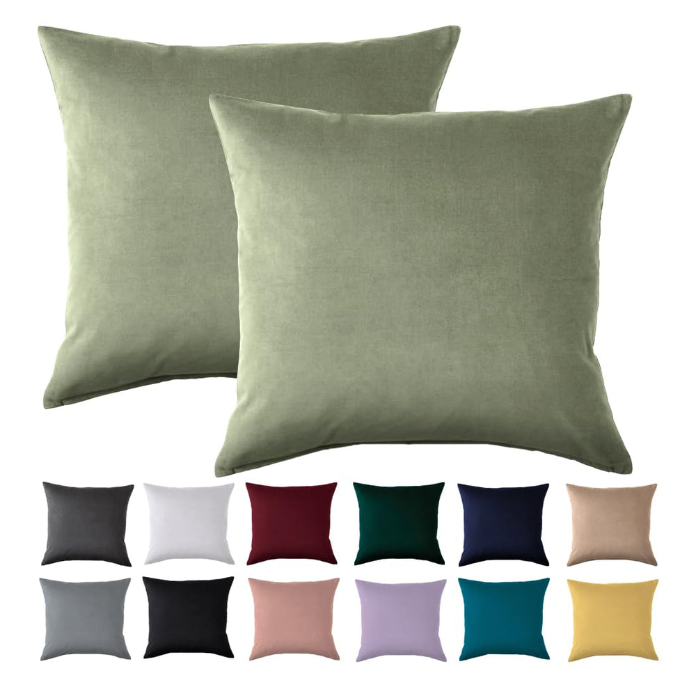 Beqnat Kissenbezug 40x40 2er Set, Anthrazit, 100% Mikrofaser