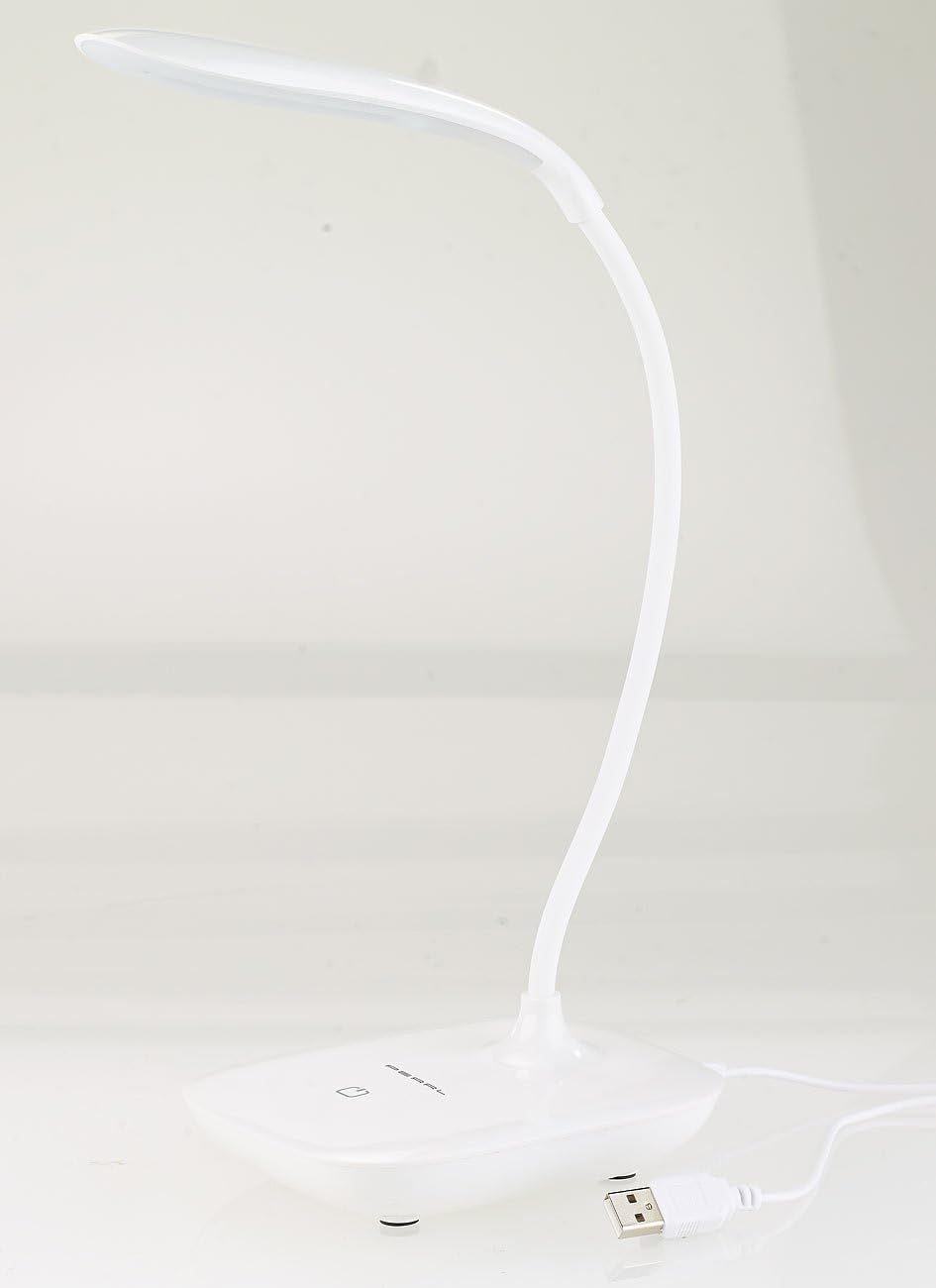 PEARL LED Tischlampe Akku USB: Schwanenhals-Schreibtischleuchte mit 3-Watt-COB-LED & Akku, USB-Ladung (Schreibtischlampe akkubetrieben, Schreibtischlampe, Mac)