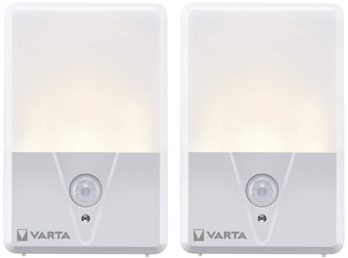 VARTA Nachtlicht mit Bewegungssensor LED inkl. 3x AAA Batterien, Motion Sensor Night Light, einfache Installation: Schraube, Magnet oder 3M-Klebeband, automatische Abschaltung