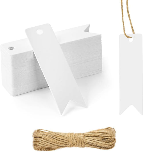 Geschenkanhänger zum Beschriften Weiß 60 Stück