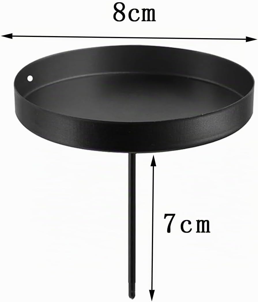 4 Stück Kerzenhalter Adventskranz, Kerzenteller Adventskranz 8cm Durchmesser Teelichthalter, Adventskerzenhalter zum Stecken Adventskranz Deko