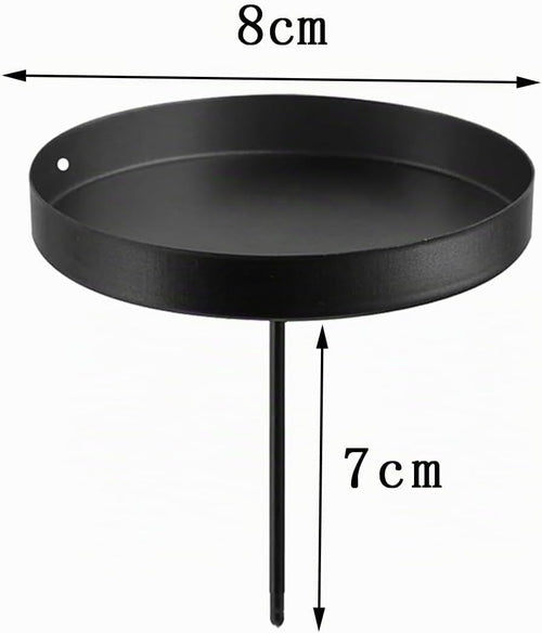 4 Stück Kerzenhalter Adventskranz, Kerzenteller Adventskranz 8cm Durchmesser Teelichthalter, Adventskerzenhalter zum Stecken Adventskranz Deko