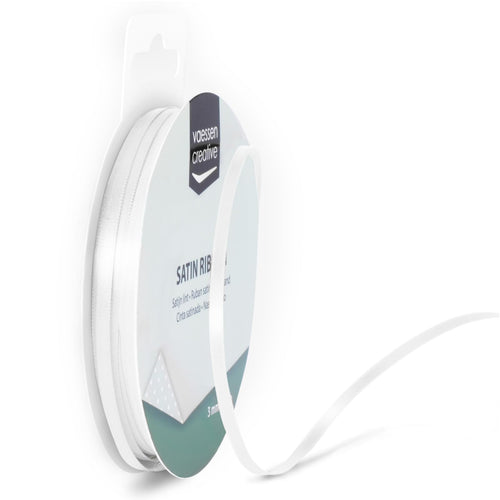 Vaessen Creative Satinband 3mmx10m Dunkel Grün, Schleifenband, Dekoband, Bänder zum Basteln, Stoffbänder für Hochzeit, Taufe Und Geburtstagsgeschenke