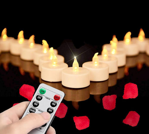 Nancia batteriebetriebene flammenlose Teelichter, realistisch hell flackernde elektrische Kerzenlampe im 24er-Pack, langlebige 100 Stunden warme gelbe Glühbirne, geeignet für Festival, Party, Heimdeko