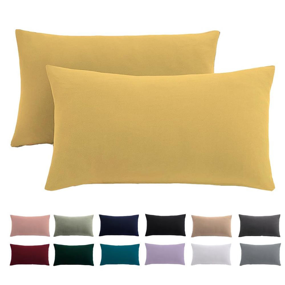 Beqnat Kissenbezug 40x40 2er Set, Anthrazit, 100% Mikrofaser