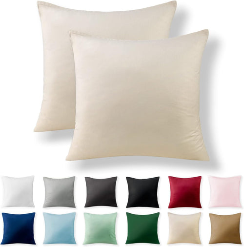 Renforcé Kissenbezug 40 x 40 cm, 2 Stück, beige