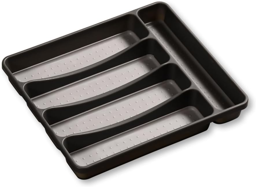 KESPER | Besteckkasten mit 5 Fächern, PP-Kunststoff, grau | 30091