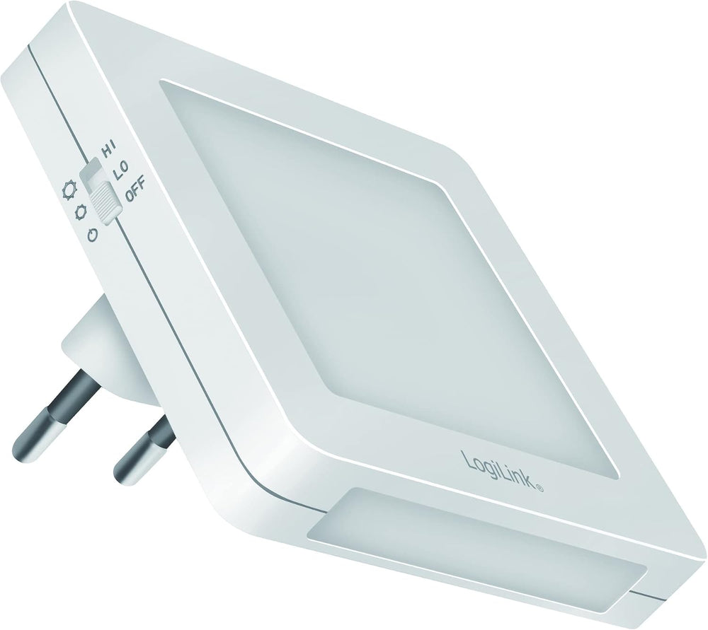 LogiLink LED013 - LED Nachtlicht / Beleuchtung mit Dämmerungssensor und 2 Helligkeitsstufen