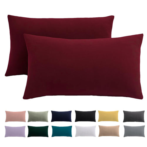 Beqnat Kissenbezug 40x40 2er Set, Anthrazit, 100% Mikrofaser