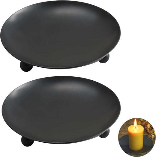 Kerzenständer für Stabkerzen Schwarz 2er Set