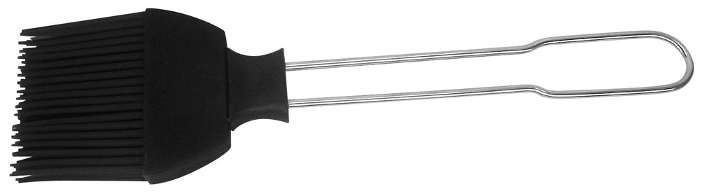 Fackelmann Backpinsel, Küchen-Pinsel mit Silikon-Borsten, hochwertiger Bratpinsel (Farbe: Silber/Schwarz), Menge: 1 Stück, 20 cm