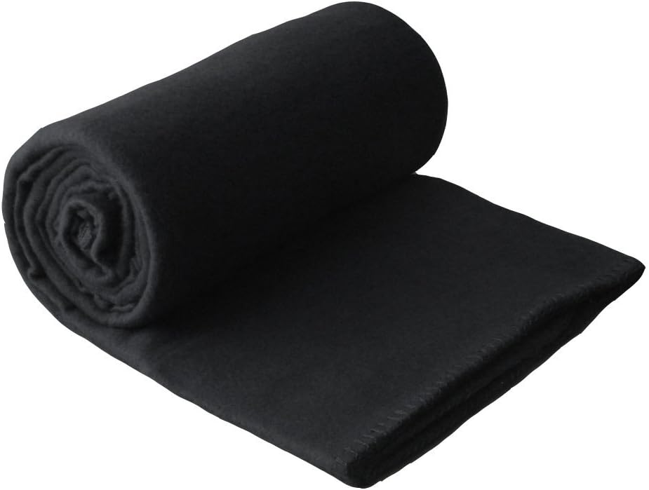 CB Home & Style Fleecedecke Uni 130 x 170 cm Schwarz