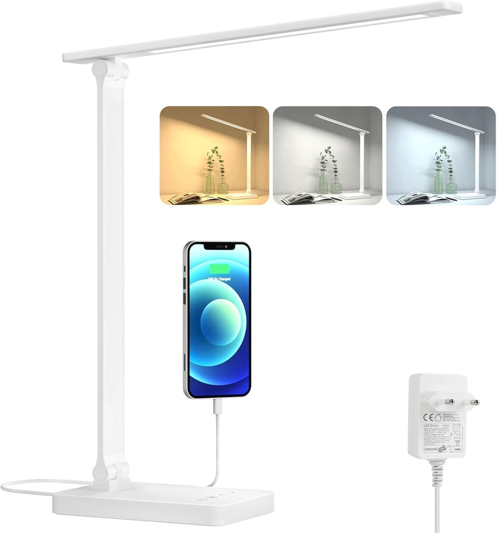 Lepro LED Schreibtischlampe 16W, 700LM, 3 Farbmodi & 5 Helligkeitsstufen