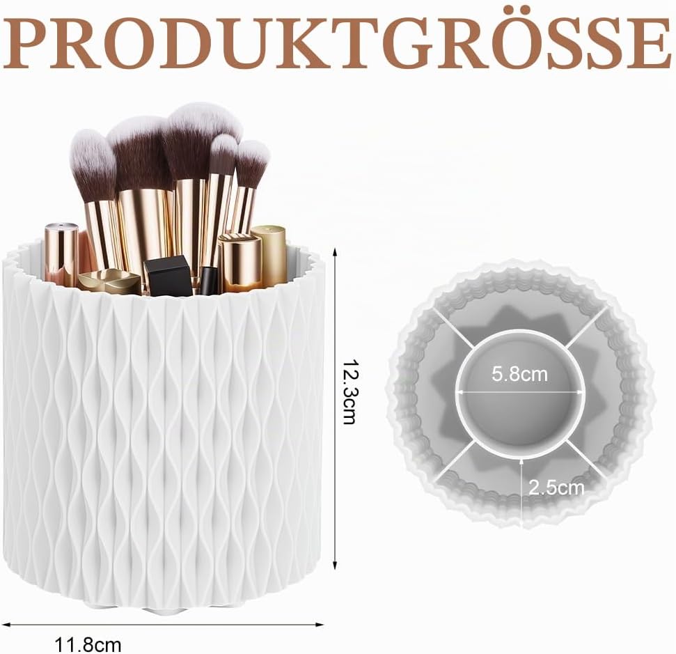 HOTUT 360° Drehbar Make Up Pinselhalter,Aesthetic Schminktisch Organizers