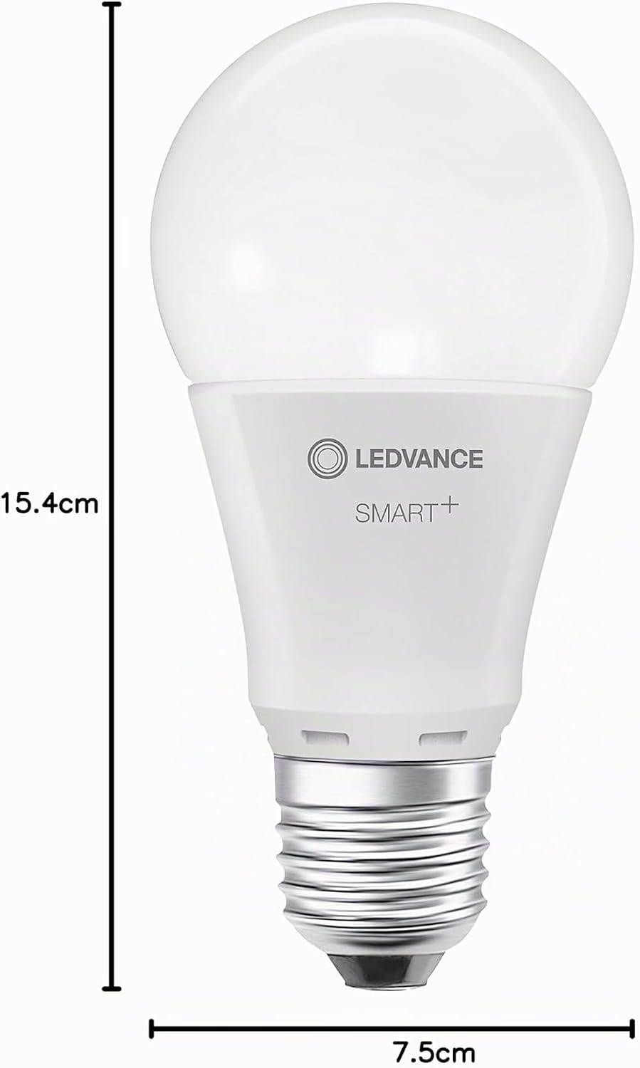 LEDVANCE Smarte LED-Lampe mit WiFi Technologie, Sockel E27, Dimmbar, Warmweiß (2700 K), ersetzt Glühlampen mit 100 W, SMART+ WiFi Classic Dimmable, 1er-Pack