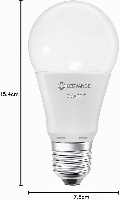 LEDVANCE Smarte LED-Lampe mit WiFi Technologie, Sockel E27, Dimmbar, Warmweiß (2700 K), ersetzt Glühlampen mit 100 W, SMART+ WiFi Classic Dimmable, 1er-Pack