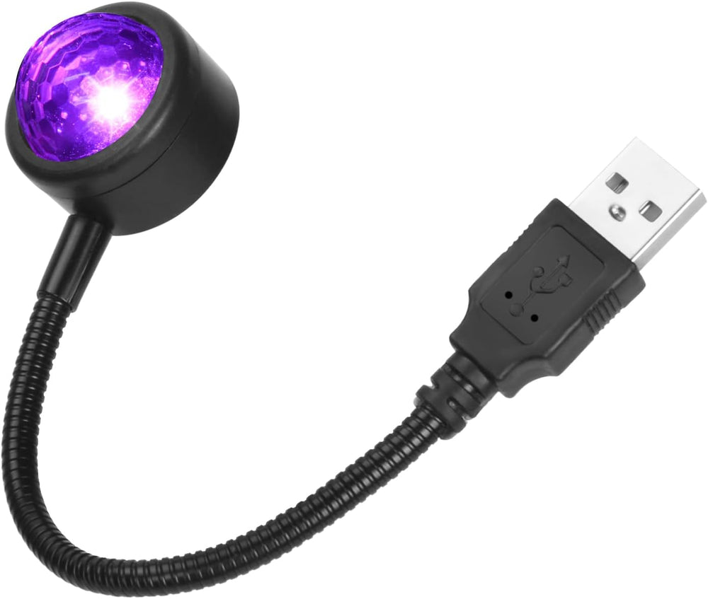 URAQT LED Auto Decke Starlight, USB-Nachtlicht 360° Rotierende Mini Discokugel Dachprojektor-Licht Flexible Innere Lampe für Party Abend Club Bar