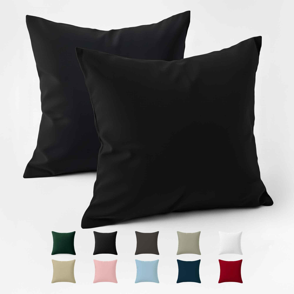 Kissenbezug 40x40 Baumwolle Renforcé (2er-Set) - Rosa - Dicht gewebt mit 57 Fäden/cm² - 40x40cm Kissenbezug - Oeko Tex Zertifiziert - Dreamzie