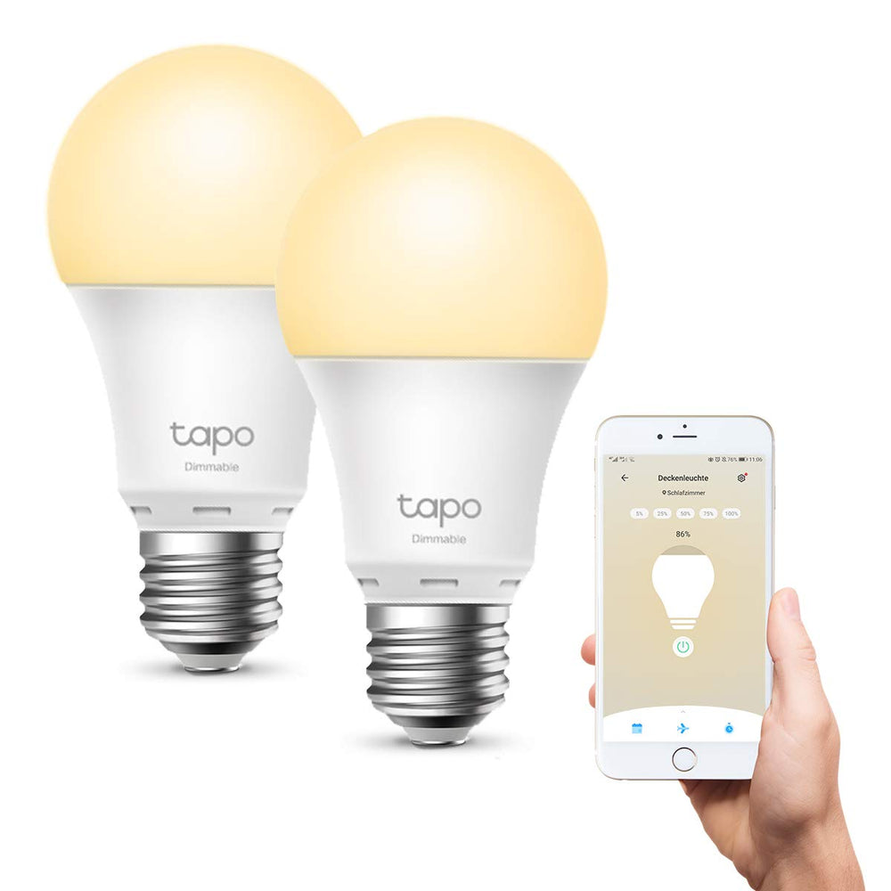 Tapo TP-Link L510E smarte WLAN Glühbirne E27, dimmbar, kein Hub notwendig, kompatibel mit Alexa, Google Assistant, Abläufe und Zeitpläne