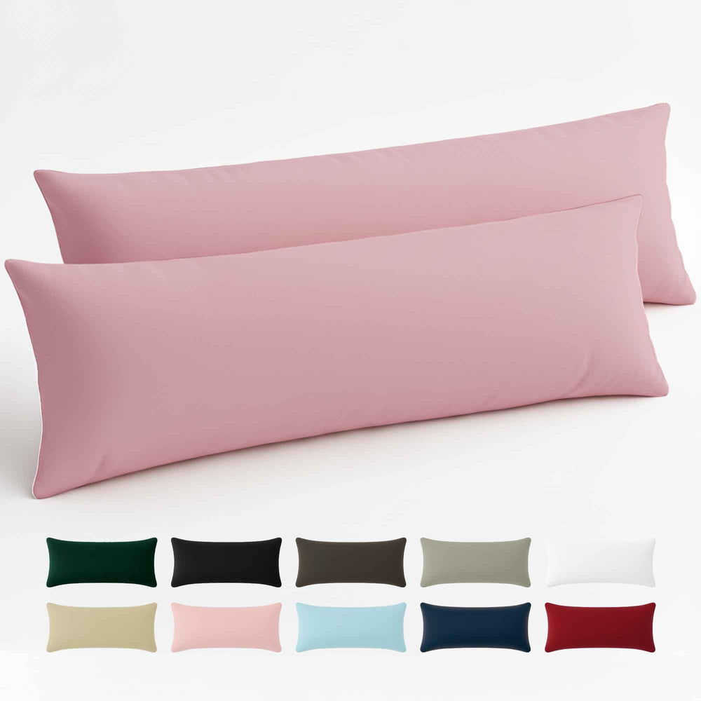 Kissenbezug 40x40 Baumwolle Renforcé (2er-Set) - Rosa - Dicht gewebt mit 57 Fäden/cm² - 40x40cm Kissenbezug - Oeko Tex Zertifiziert - Dreamzie