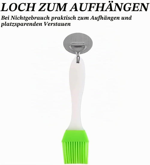 2 Stück Silikon Backpinsel, Küche Pastry Brush, Grillbürste Pinsel, Basting Gebäckbürste, BBQ Pinsel für Grillen, Gebäck, Rühren, Backen, Kochen
