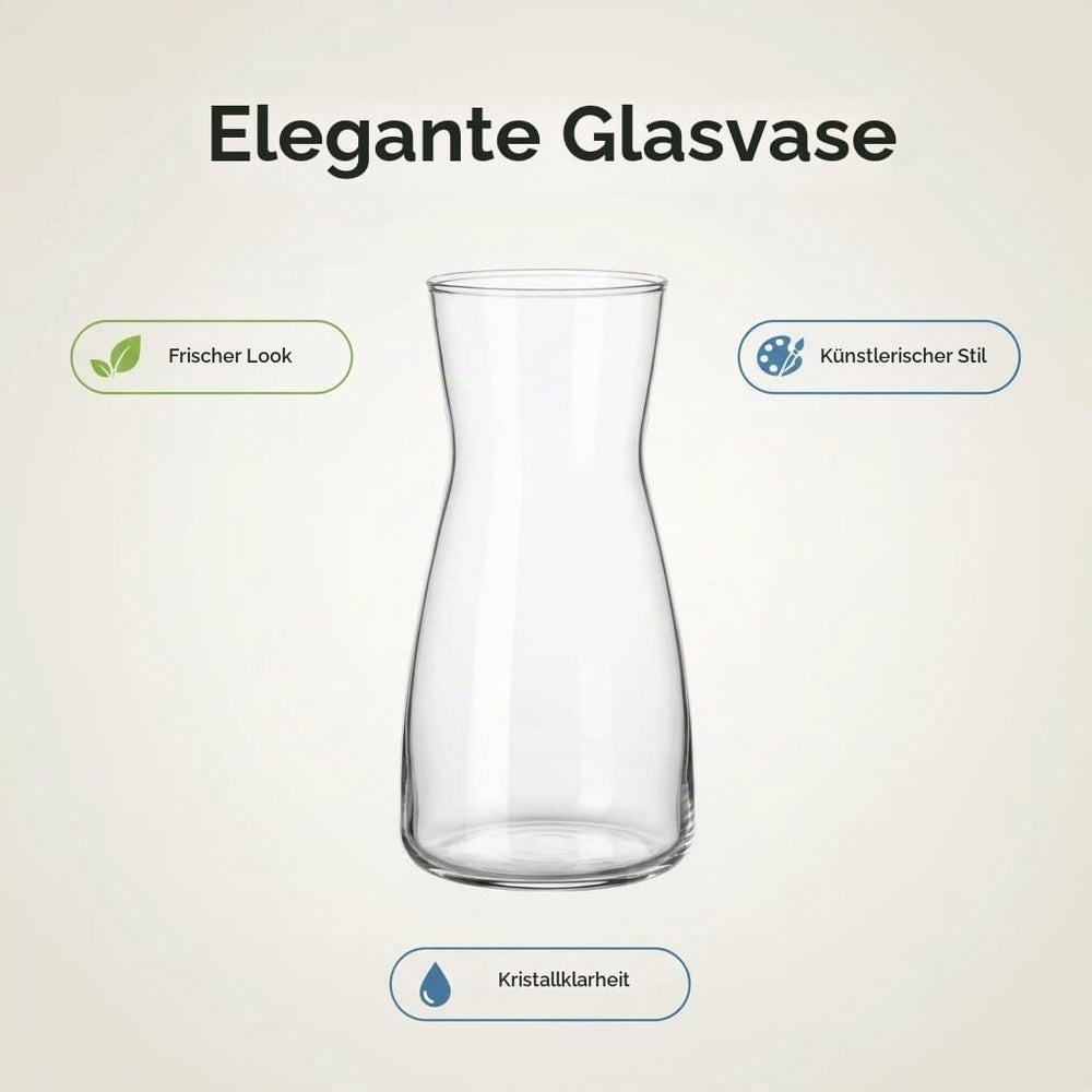 20CM Kleine Vasen Deko für Tischdeko, Mit Dichtstopfen für Küchencontainer, Modern Blumenvase Glas, Mini Vase Tulpen Setals Hochzeitsdekoration für Tische. (Clear, 19.8cm)