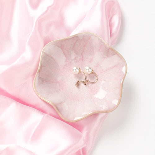 Binoster Keramik Schmuckschale,zimmer deko aesthetic room decor,Schlüsselablage,kleiner Ringhalter,Schmuckteller,Schmucktablett,Auffangschale,dekoration aesthetic,Nachttisch-Dekoration (Rosa)
