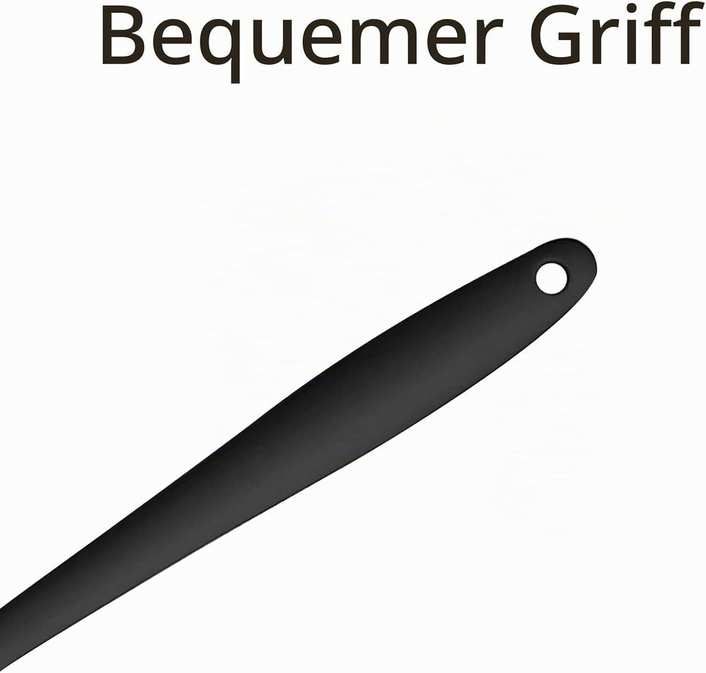 Silikon Spatel, Spatel Teigschaber, Teigschaber Silikon, Hitzebeständig, für Kochen, Backen und Rühren, Spülmaschinenfest und Leicht zu Reinigen(Schwarz)