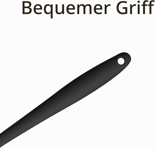 Silikon Spatel, Spatel Teigschaber, Teigschaber Silikon, Hitzebeständig, für Kochen, Backen und Rühren, Spülmaschinenfest und Leicht zu Reinigen(Schwarz)