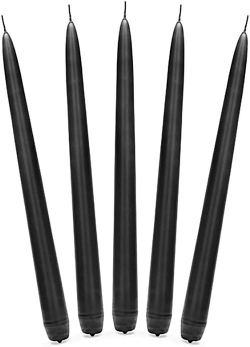 Spitzkerzen 24cm 10Stk. | Schwarz