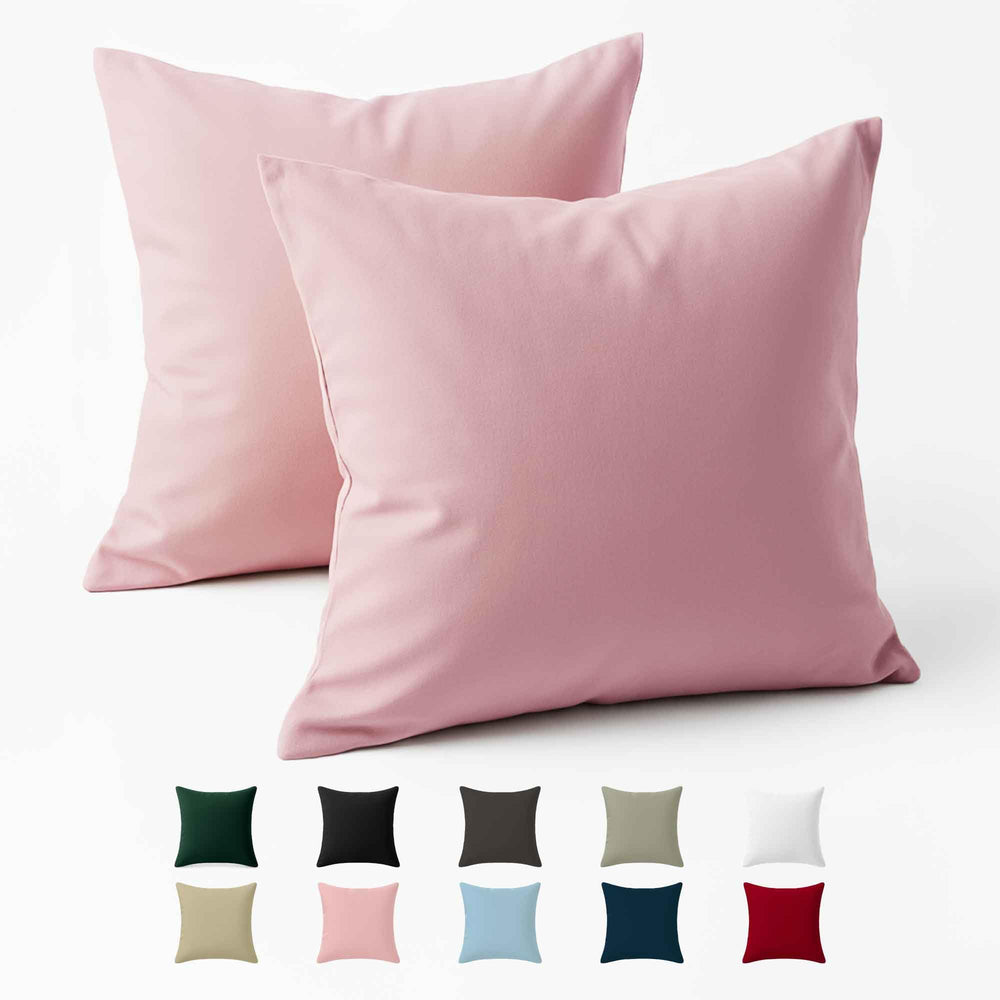 Kissenbezug 40x40 Baumwolle Renforcé (2er-Set) - Rosa - Dicht gewebt mit 57 Fäden/cm² - 40x40cm Kissenbezug - Oeko Tex Zertifiziert - Dreamzie