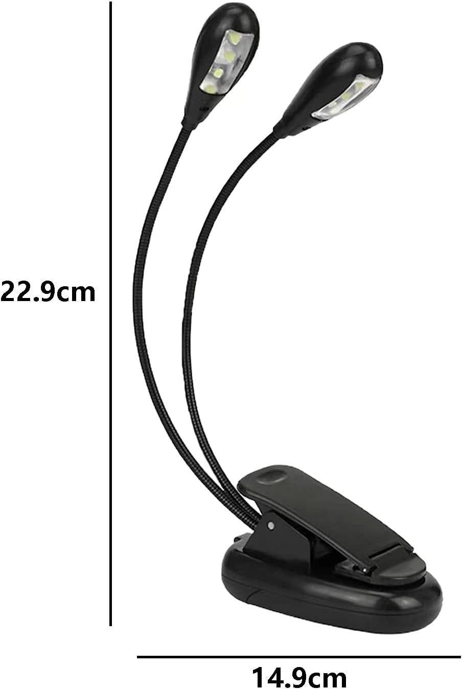 2 Stück Notenständer LED-Licht, 8 LED-Licht mit USB-Kabel Lampe