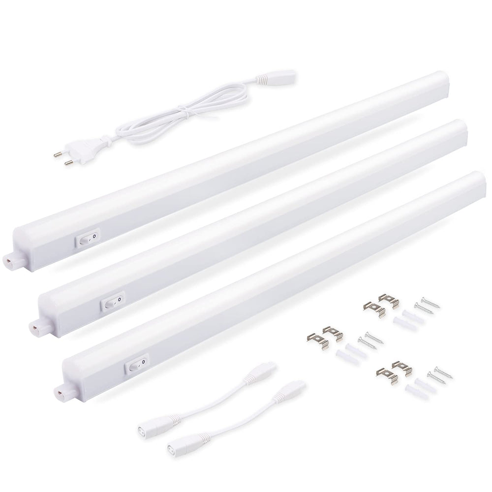 da LIGHT Led Unterbauleuchte Küche 5W 31,5cm 450lm 4000k Neutralweiß Unterbau Lichtleiste Küchenlampe Schrankbeleuchtung Superhell Weiß für Küche Schrank Erweiterbar durch Stecksystem