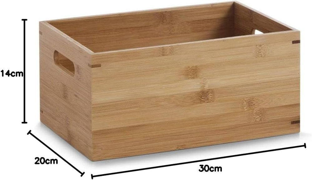 Zeller 13340 Aufbewahrungskiste, Bamboo, ca. 30 x 20 x 14 cm, Sonstige