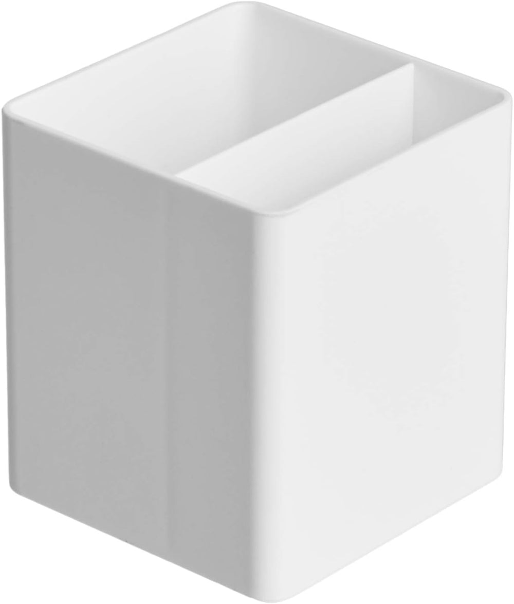 Amazon Basics Kunststoff-Organizer, Stiftebecher, Weiß