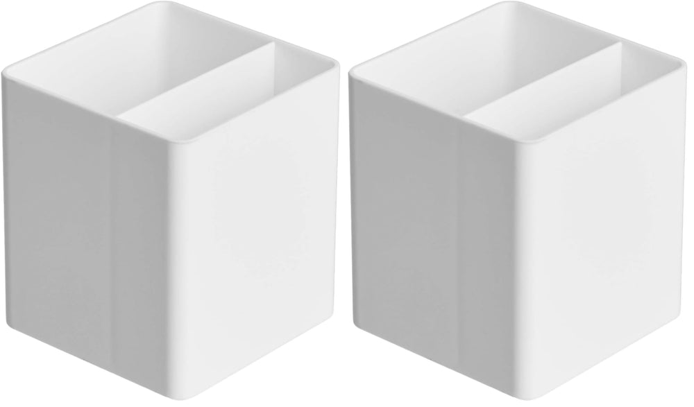 Amazon Basics Kunststoff-Organizer, Stiftebecher, Weiß