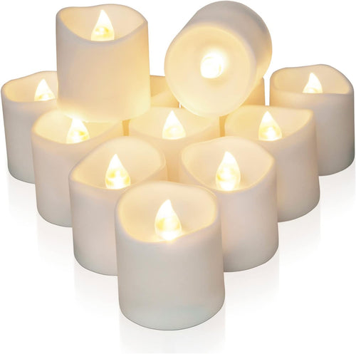 LED Teelichter mit Timer, warmweiß, 12er Set