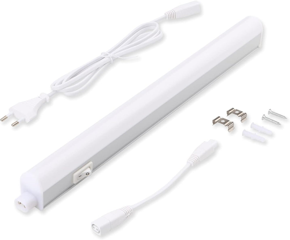 da LIGHT Led Unterbauleuchte Küche 5W 31,5cm 450lm 4000k Neutralweiß Unterbau Lichtleiste Küchenlampe Schrankbeleuchtung Superhell Weiß für Küche Schrank Erweiterbar durch Stecksystem