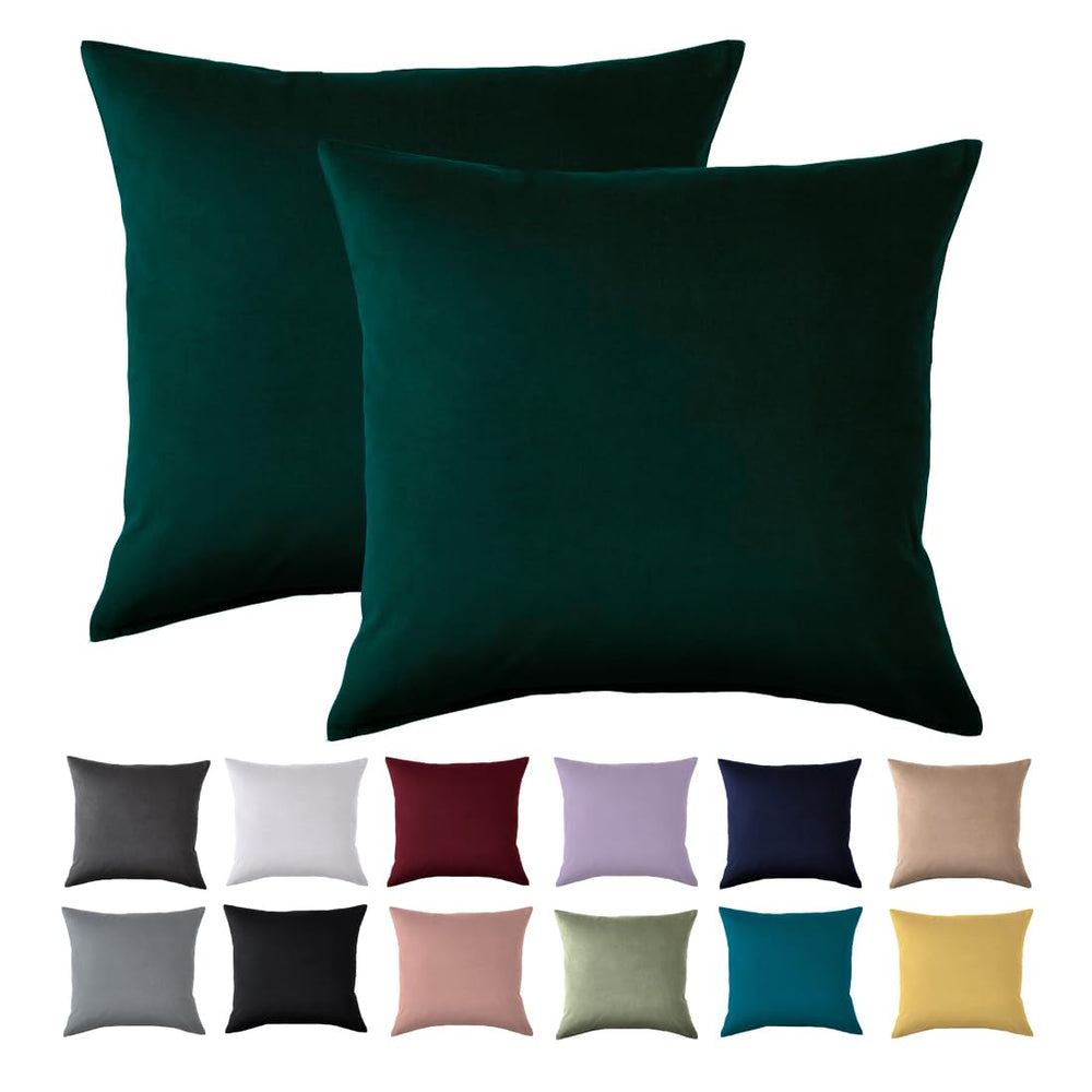 Beqnat Kissenbezug 40x40 2er Set, Anthrazit, 100% Mikrofaser