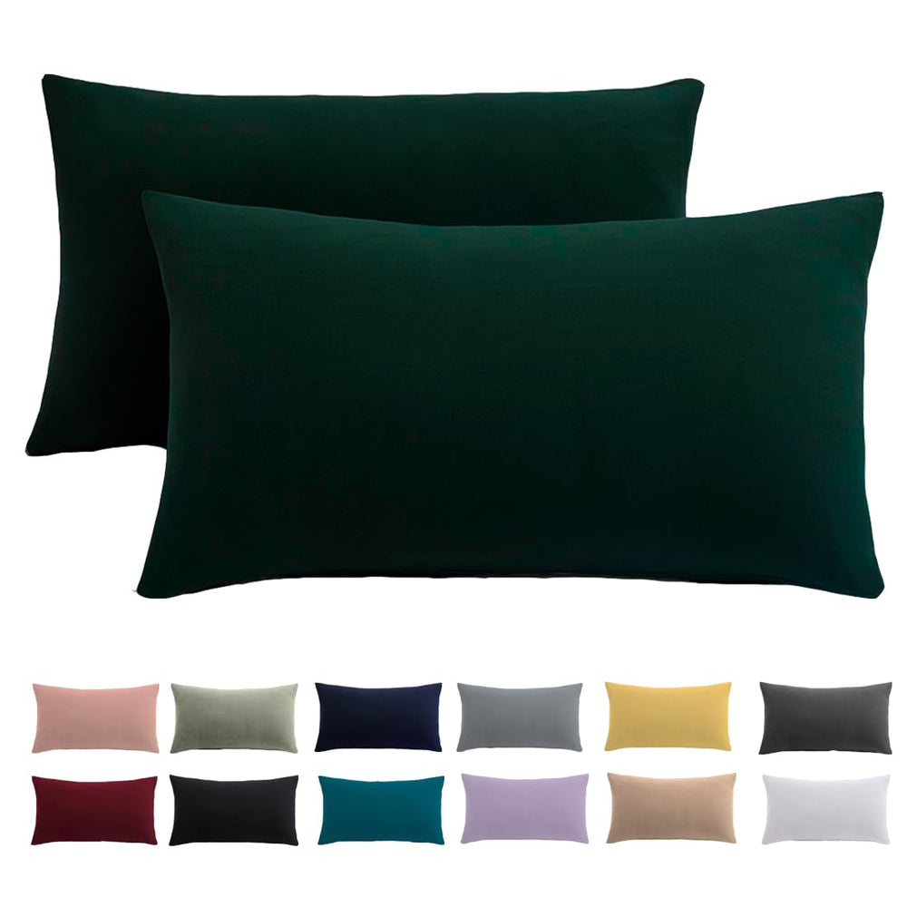 Beqnat Kissenbezug 40x40 2er Set, Anthrazit, 100% Mikrofaser