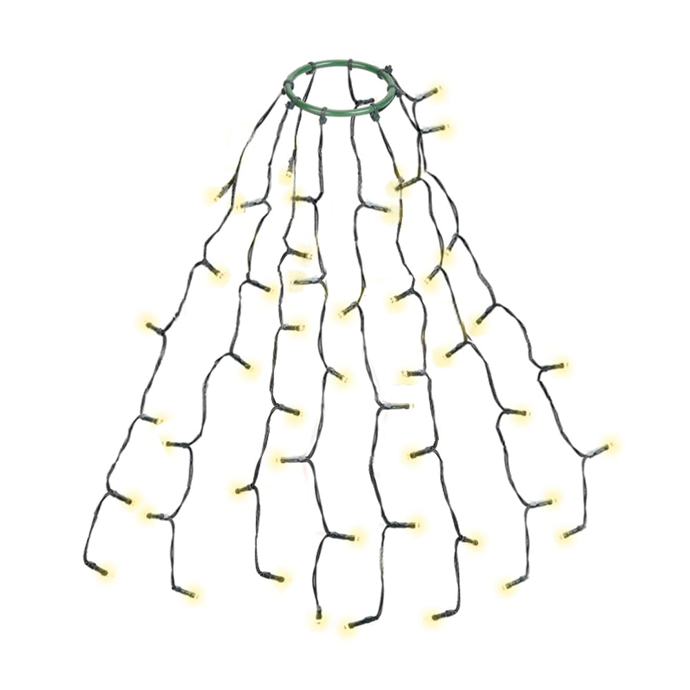 SALCAR Weihnachtsbaum Lichterkette 1,5m 200er LED mit 8 Girlanden, Warmweiß