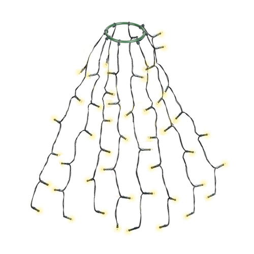 SALCAR Weihnachtsbaum Lichterkette 1,5m 200er LED mit 8 Girlanden, Warmweiß