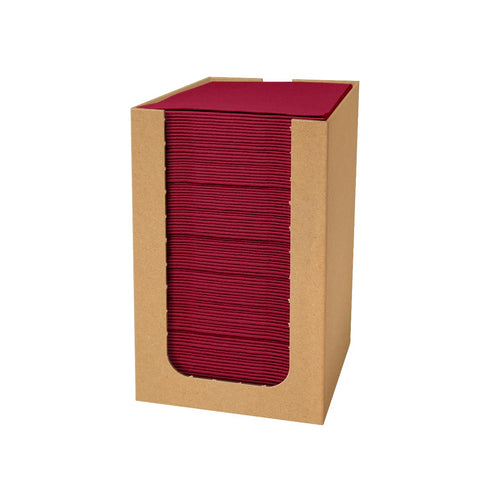PAW Stoffähnliche Cocktailservietten 20 x 20 cm, 100 Stück - Rot
