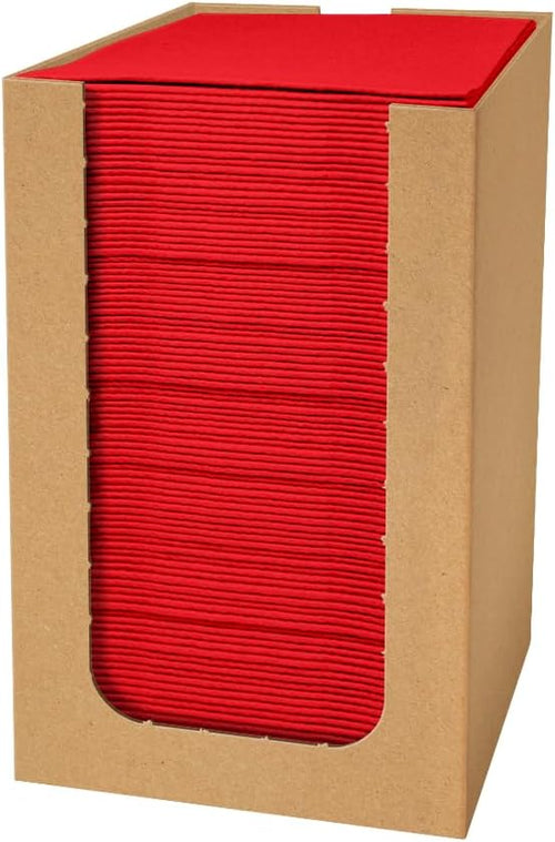 PAW Stoffähnliche Cocktailservietten 20 x 20 cm, 100 Stück - Rot