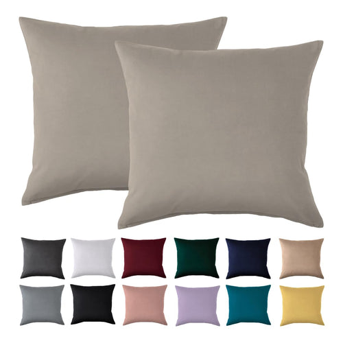 Beqnat Kissenbezug 40x40 2er Set, Anthrazit, 100% Mikrofaser