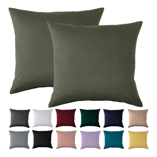 Beqnat Kissenbezug 40x40 2er Set, Anthrazit, 100% Mikrofaser