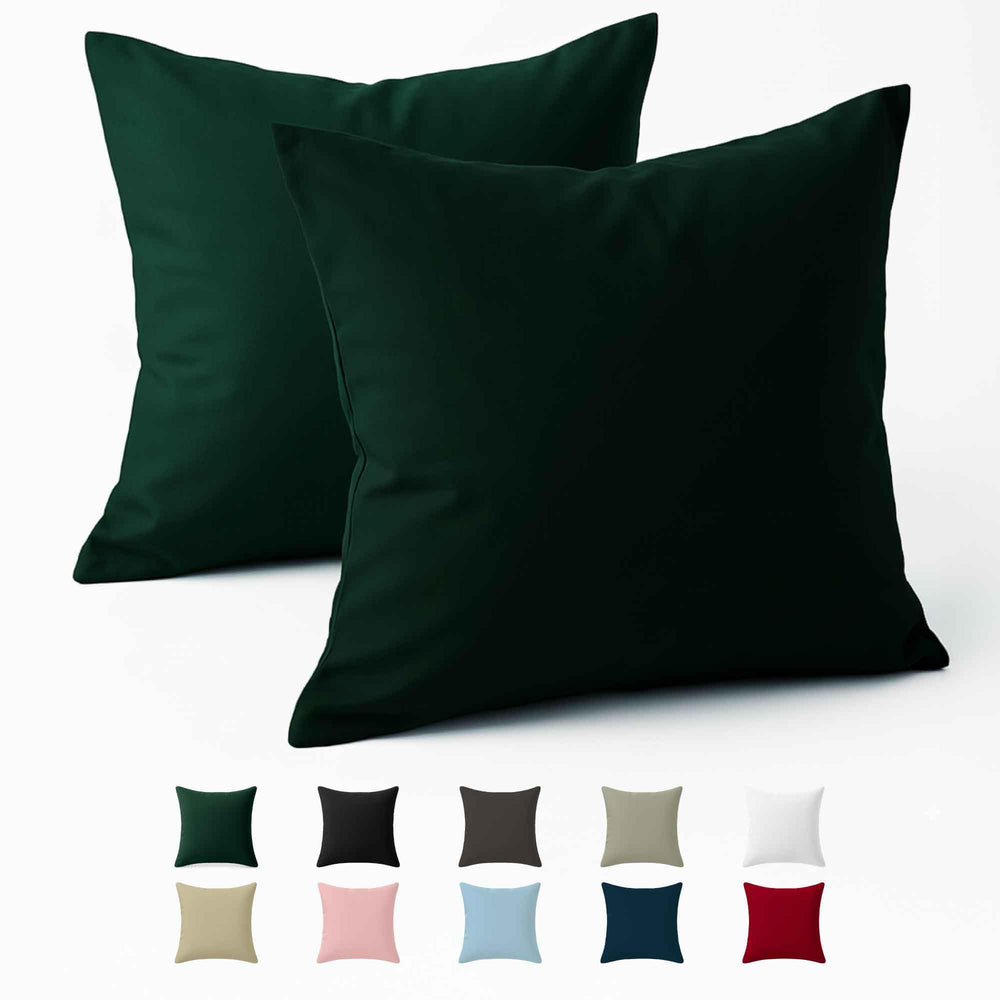 Kissenbezug 40x40 Baumwolle Renforcé (2er-Set) - Rosa - Dicht gewebt mit 57 Fäden/cm² - 40x40cm Kissenbezug - Oeko Tex Zertifiziert - Dreamzie